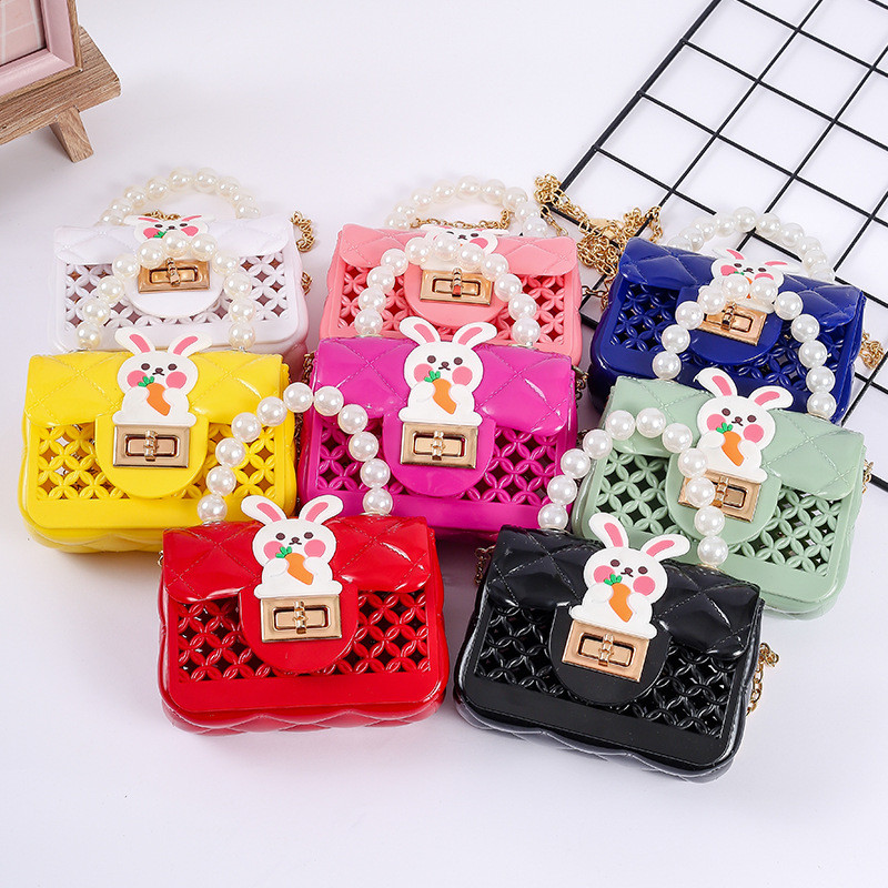 MP1495 Tas Jelly Anak Mini Selempang Glossy Mutiara Lucu Model Korea