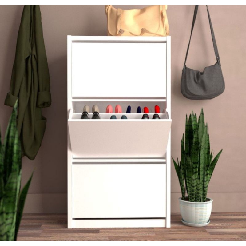 RAK SEPATU MINIMALIS / RAK SEPATU PUTIH / RAK SEPATU ANAK KOS