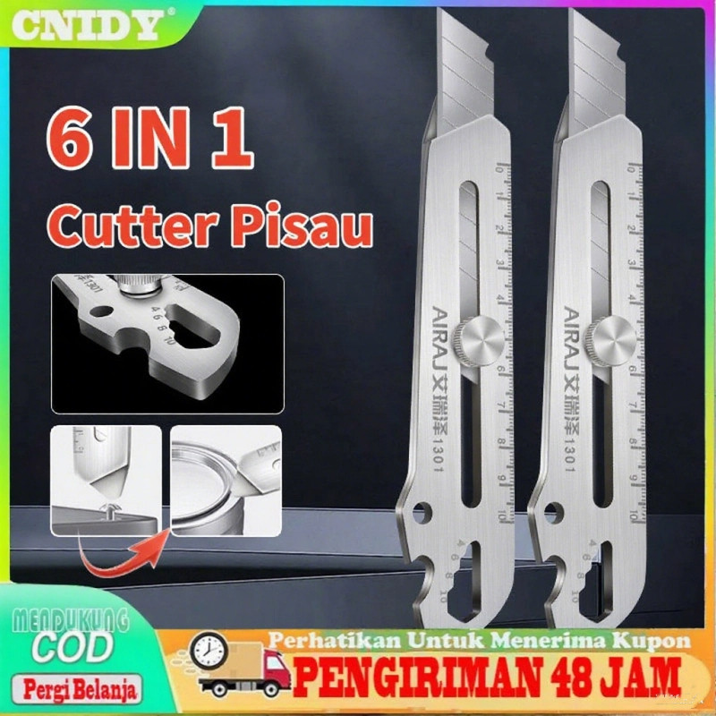 

【COD】Set Pisau Serbaguna 6-in-1/pisau Serbaguna/pisau Kerajinan/set Pisau Baja Besar 18mm Multifungsi 10 Buah Pisau Pemotong Kertas Baja Tahan Karat