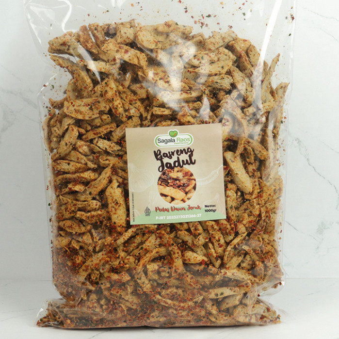 

Basreng 1000gr Renyah Pedas Daun Jeruk