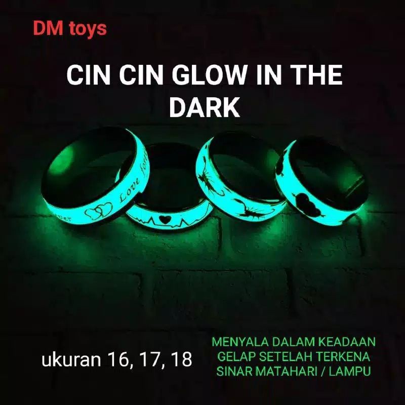 [AE] TERBARU 10 pc cincin baja glow in the dark/cincin glowi stanles fd09