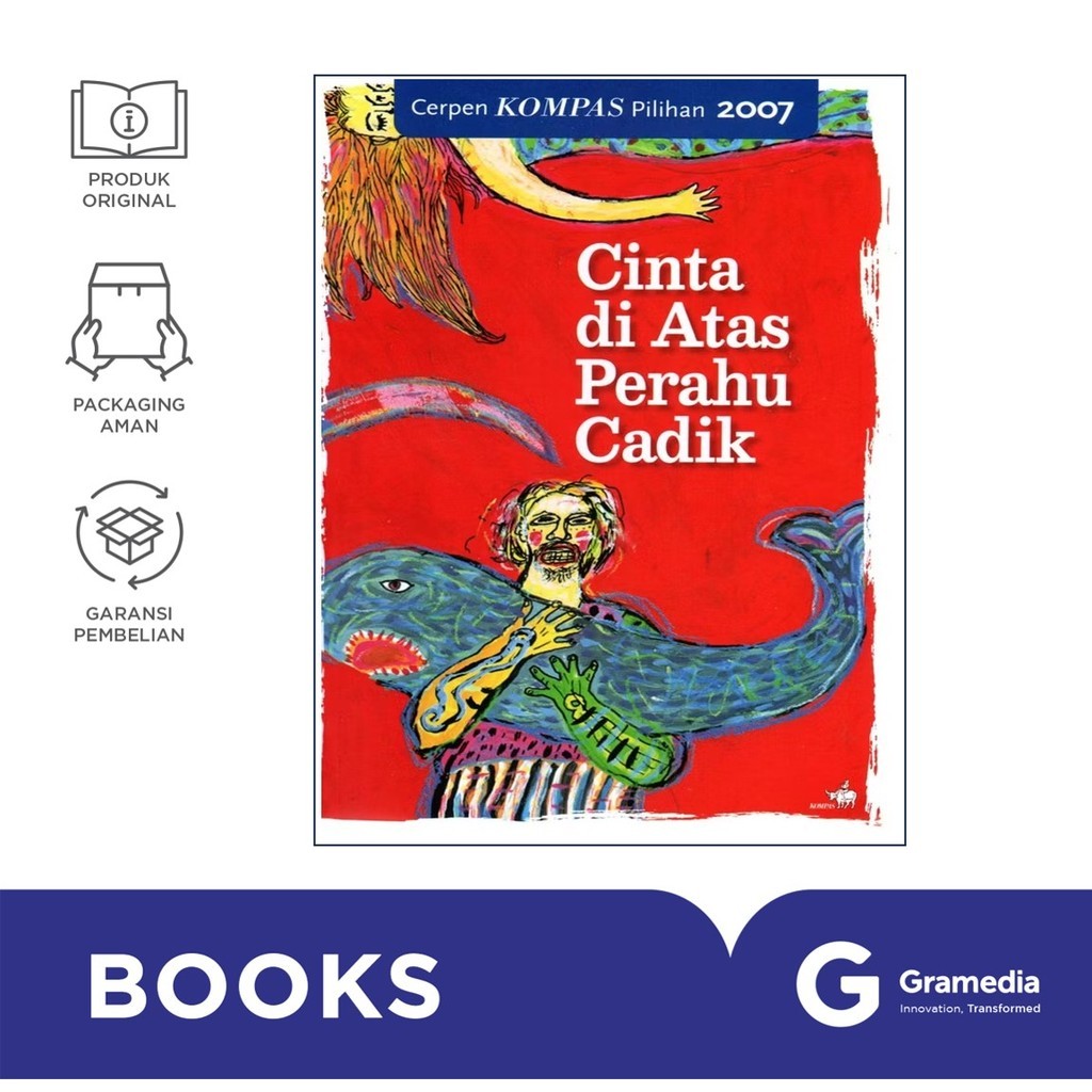 Gramedia Surabaya - Cerpen Kompas Pilihan 2007 : Cinta di Atas Perahu Cadik ( Kompas )