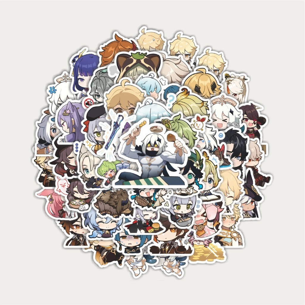 

Sticker Pack Stiker Anime Genshin Impact Versi 6 | Sticker TUMBLR | Stiker LAPTOP KOPER HELM