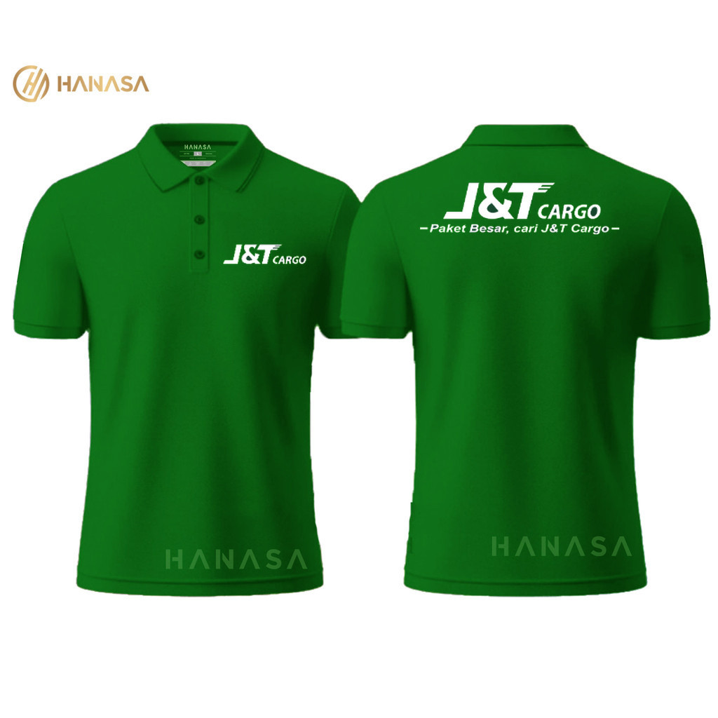 HANASA Polo Shirt DB J&T Cargo | Polo Shirt Pria Wanita | Baju Kerah JNT Cargo
