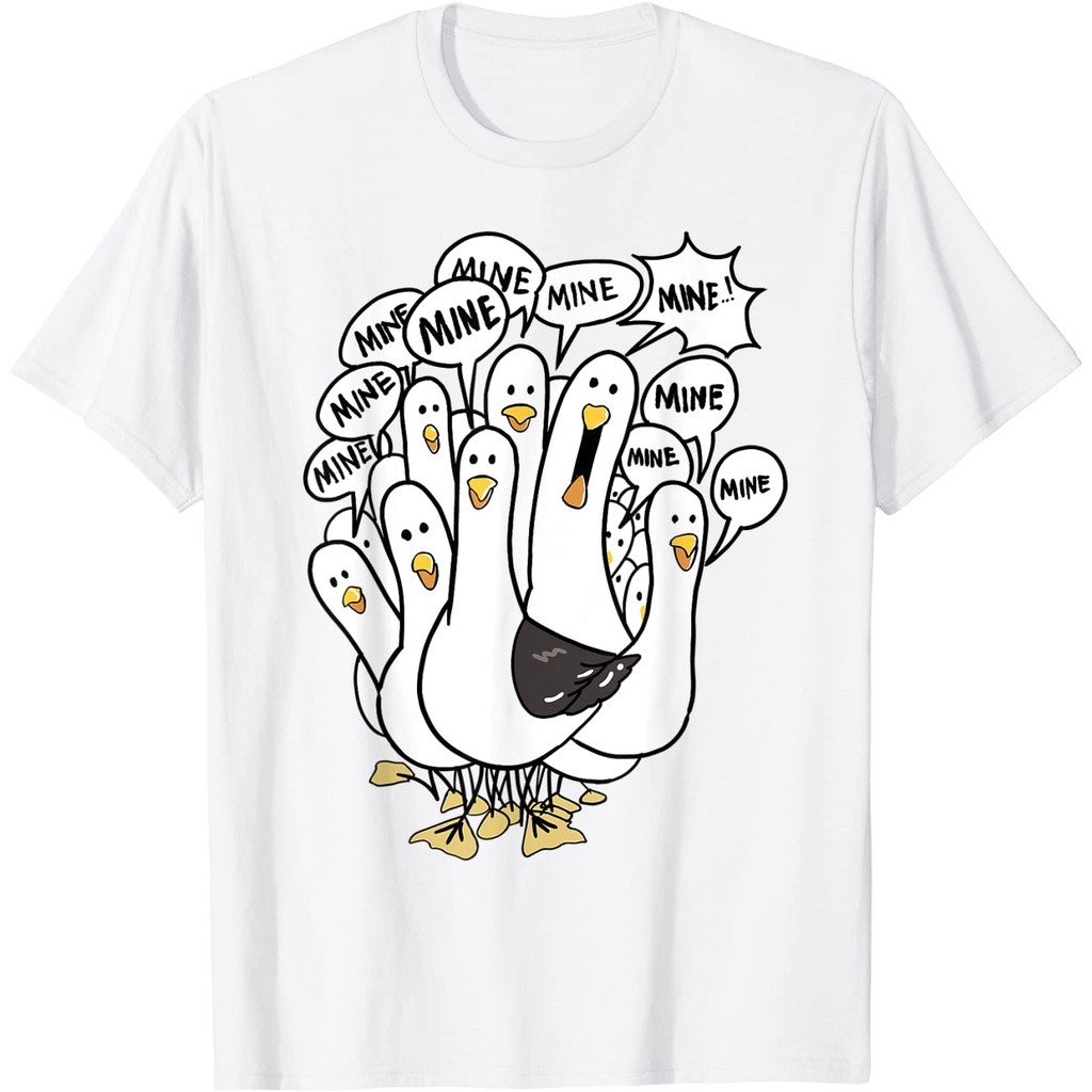 COD Baju Kaos Mine Mine Mine Seagull Funny Bird Lover Beach Chicken Gifts T-Shirt Lembut Tebal Premi