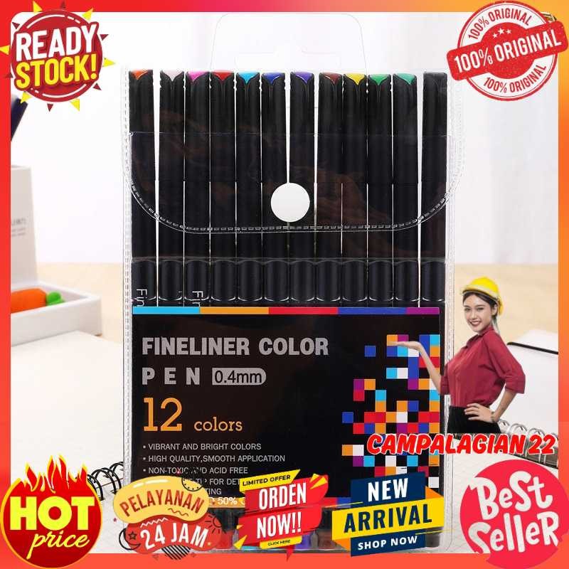

Tlevino Pena Warna Drawing Pen Fine Point Art Watercolor 0.4mm - TV4