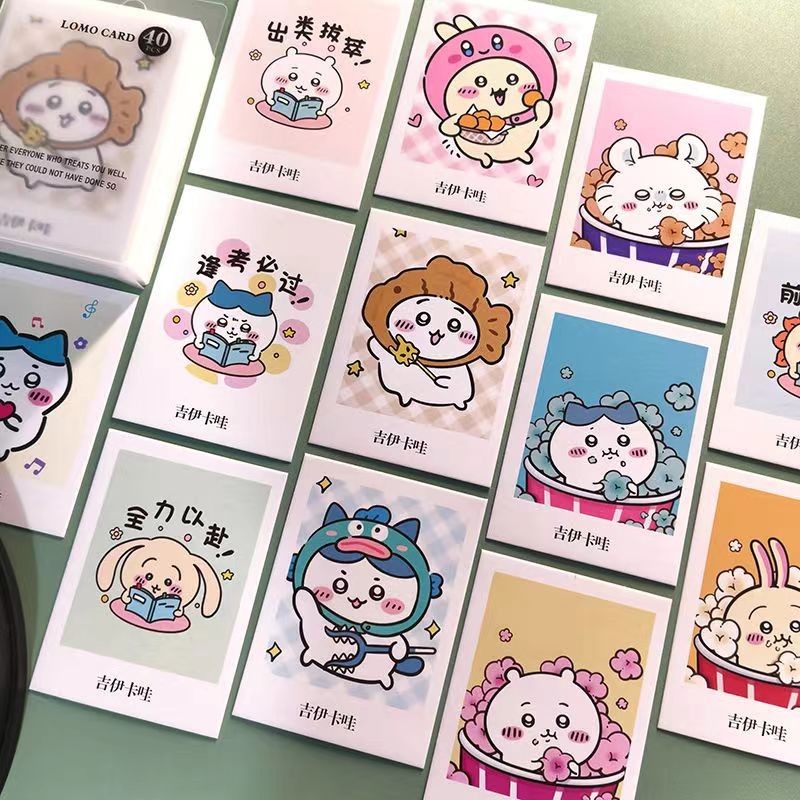 

Chiikawa LOMO Card Cute Hachiware Usagi Cartoon Animation Peripheral Self-printed Card Photo Card Book Decoration Gift