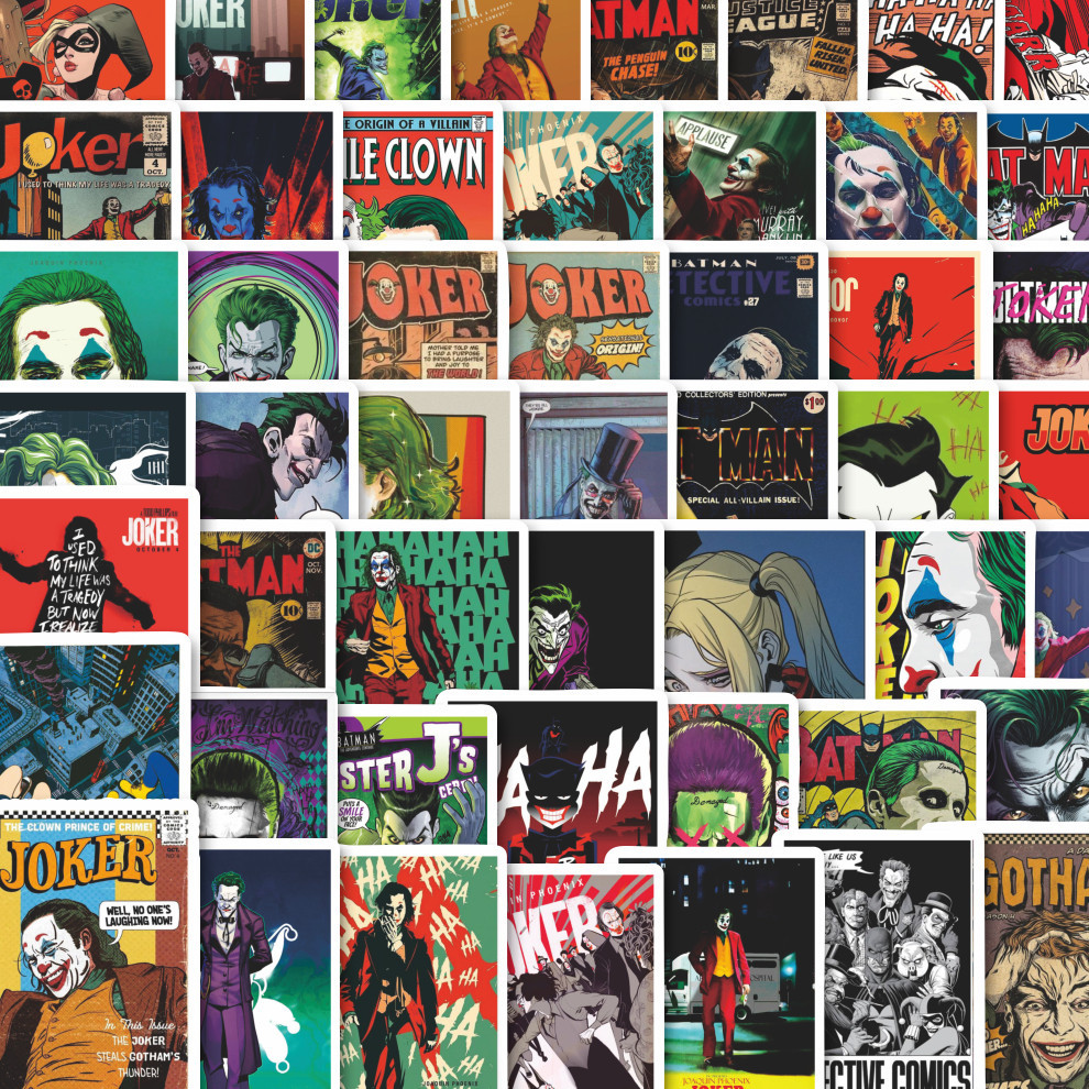 

Stiker Cutting Pack Stiker Poster Cover Komic Joker Vintage Isi 100Pcs Series Aesthetic Lucu Keren Untuk Koper Bahan Vynil