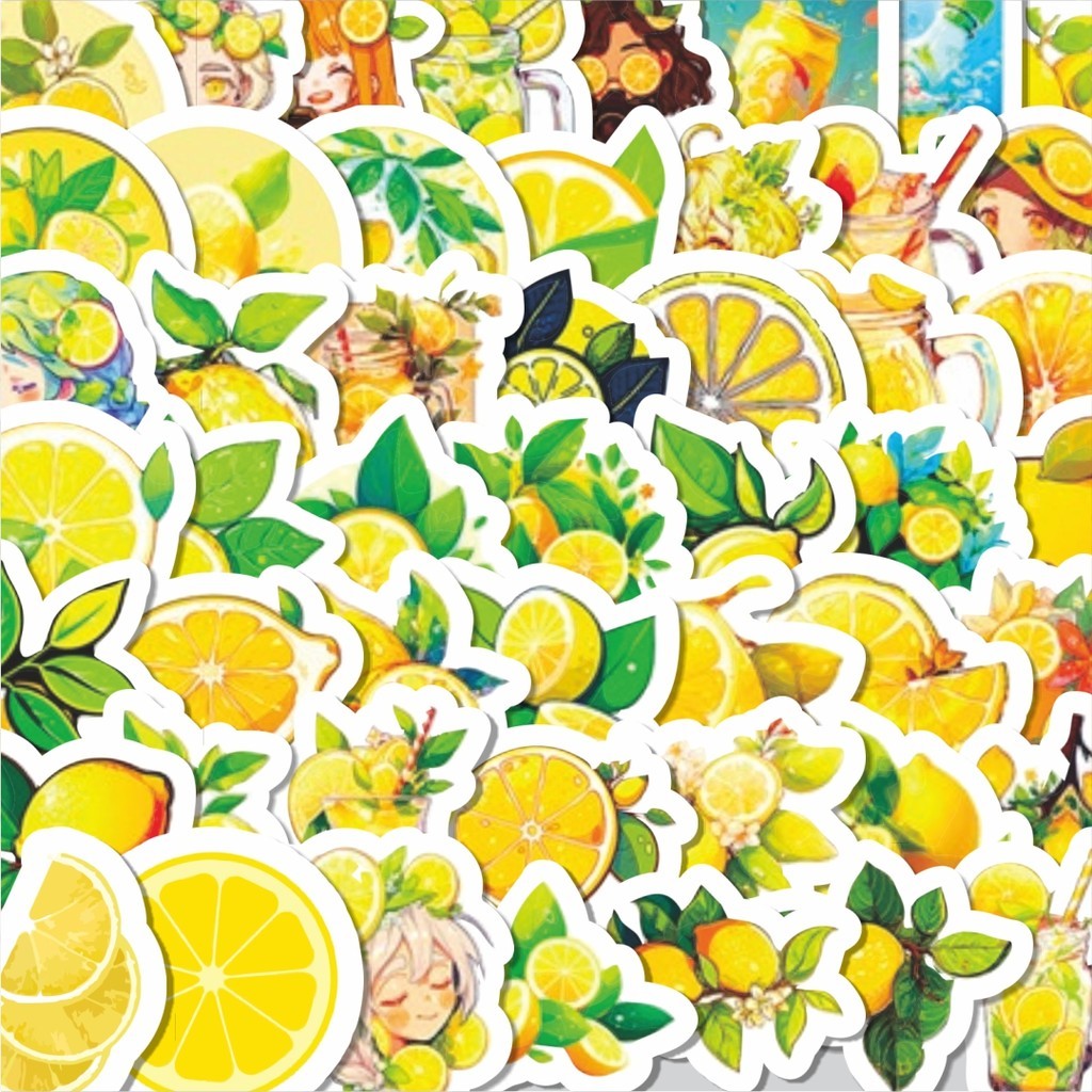 

Stiker Cutting Pack Stiker Buah Lemon Isi 100Pcs Series Aesthetic Lucu Keren Untuk Koper Bahan Vynil