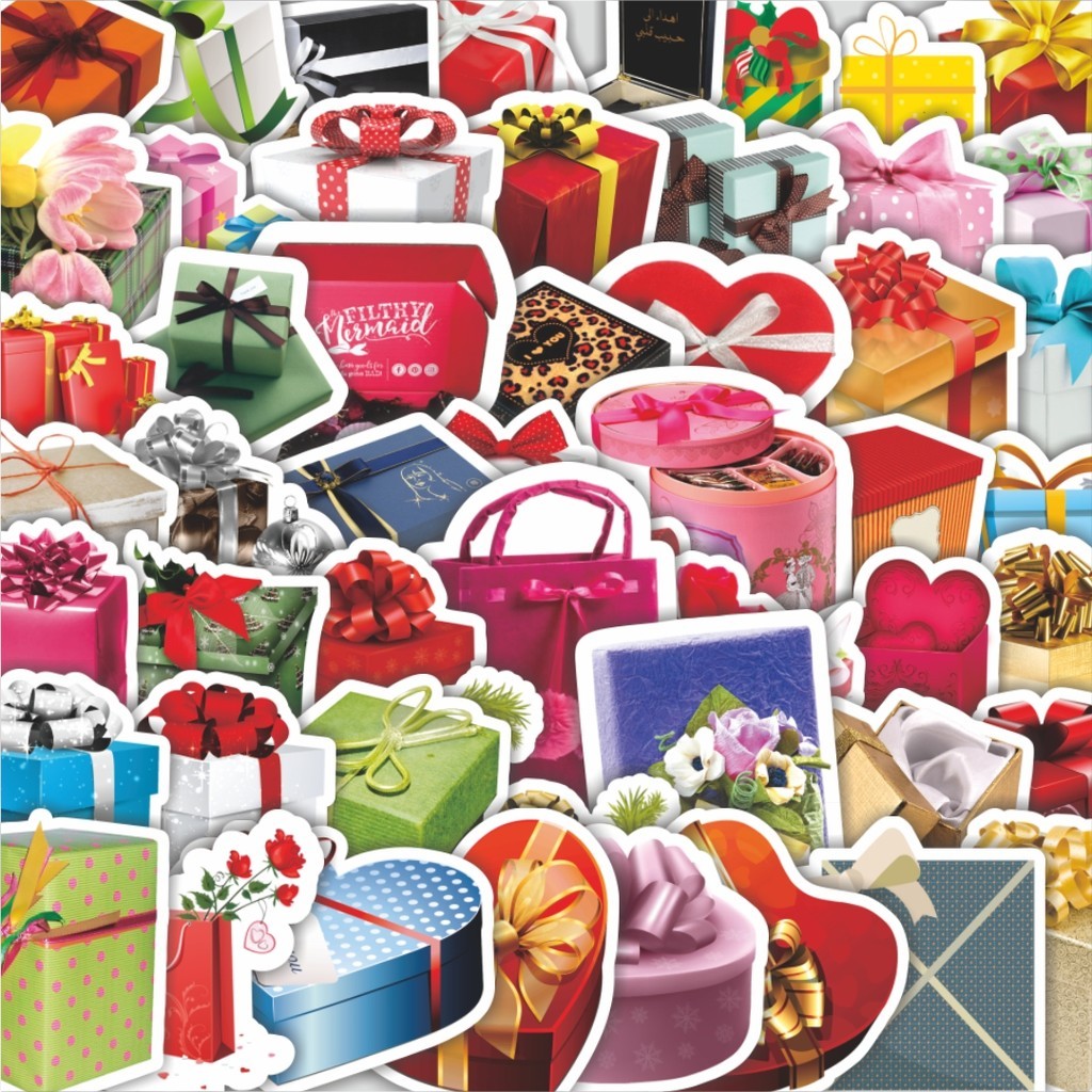 

Stiker Cutting Pack Stiker Gift [Kado/Hadiah] Isi 100Pcs Series Aesthetic Lucu Keren Untuk Koper Bahan Vynil