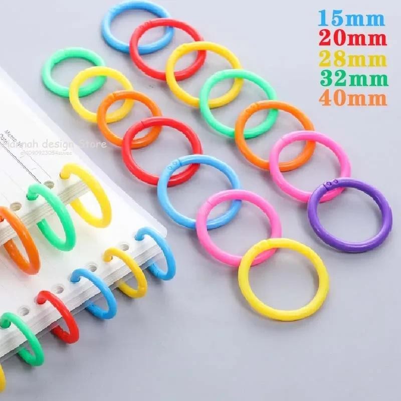 

50Pcs Loose-leaf Binder Ring Hole Puncher Buckle Ring Notebook Binder Plastic Ring For Notebooks Office Asseccories
