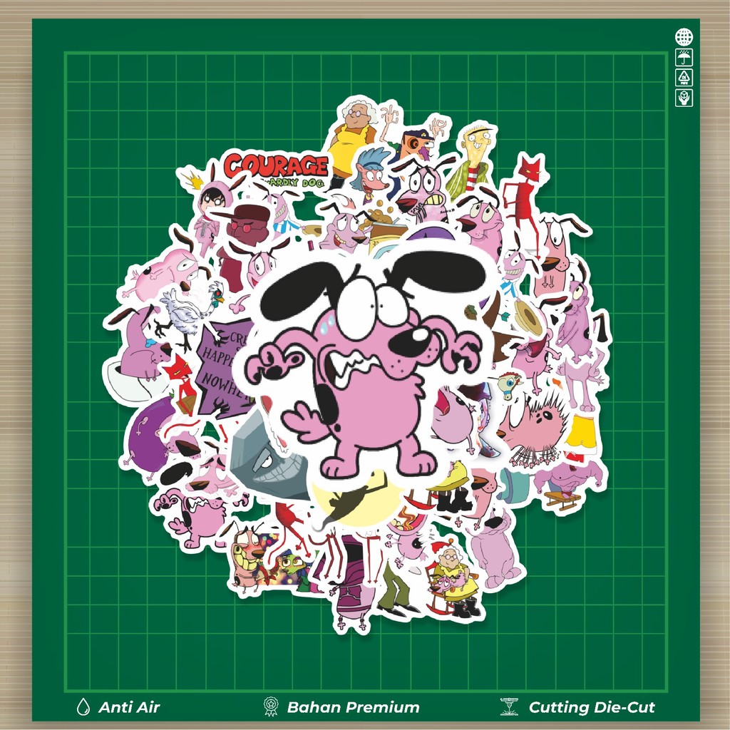 

HOT 50 PCS STIKER Sticker Kartun Courage The Cowardly Dog Sticker Stiker Fashion Cars Decal Dingin Kartu Album Custom Vinyl Anti Air- Sticker Aesthetic Buku Journal Koper Casing HP Tablet Laptop Helm Motor Botol Minum