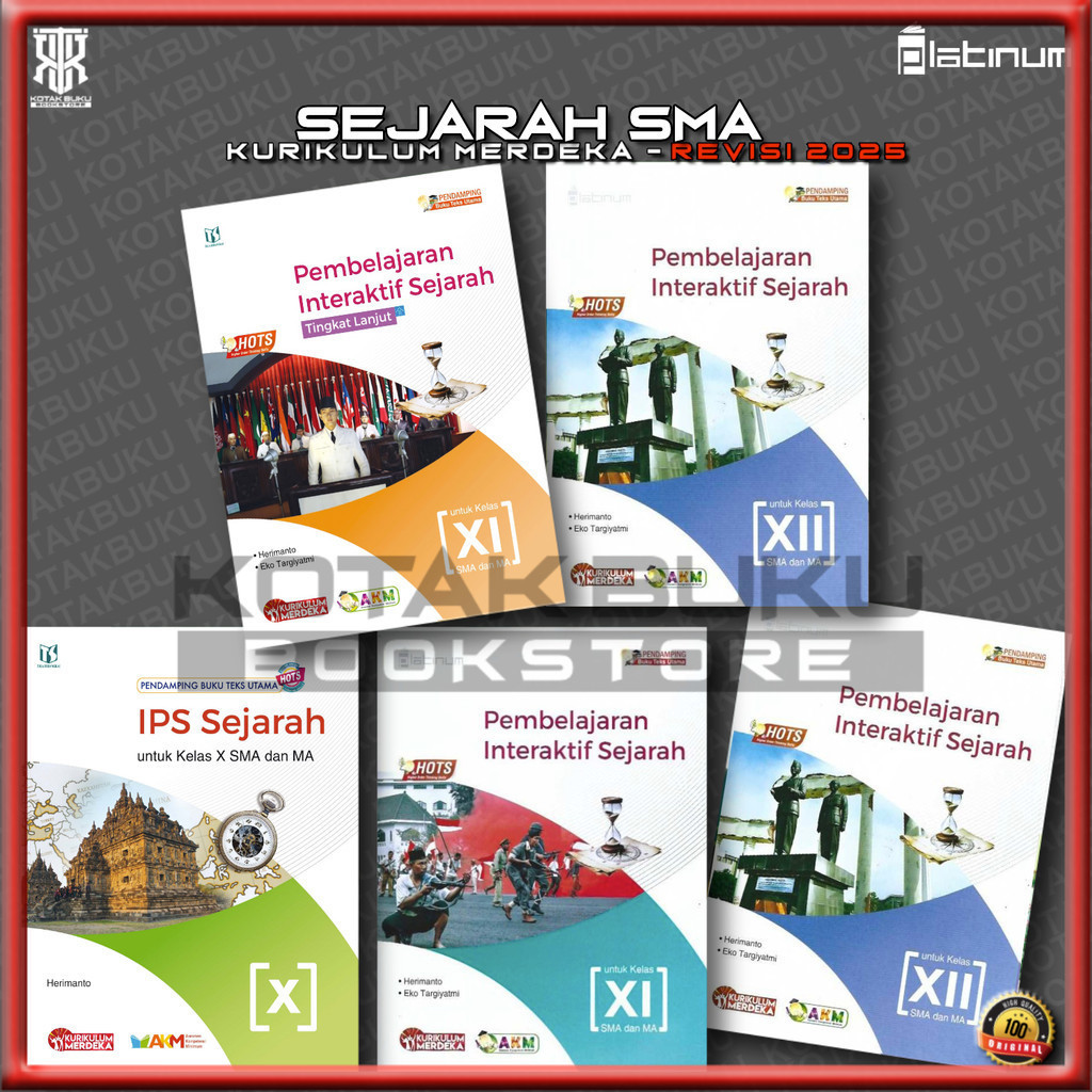 Buku Sejarah Kelas  10 11 12 SMA Kurikulum Merdeka / Sejarah SMA / IPS Sejarah / Revisi