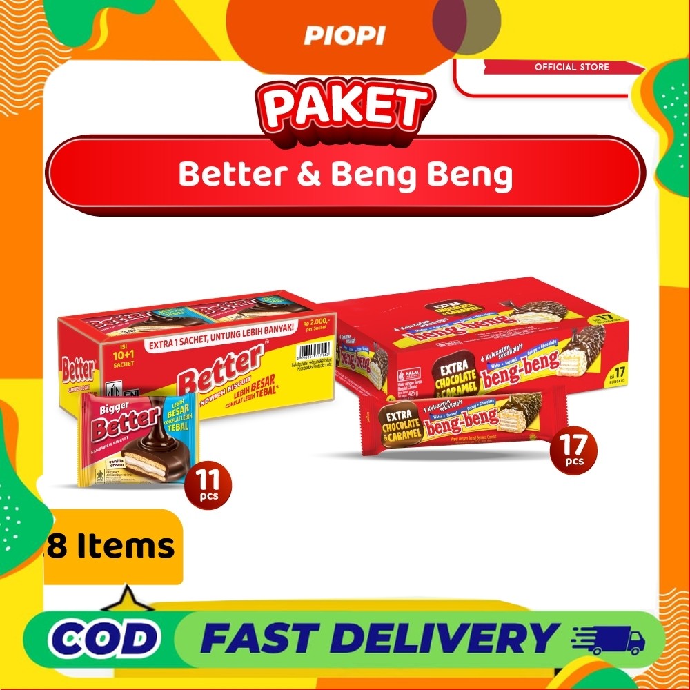 

PIOPI Paket Biskuit Better & Wafer Beng Beng Isi Lengkap