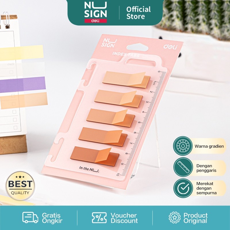 

Nusign Index Tab / Penanda / Pembatas Halaman 100 Lembar Gratis Penggaris NS356