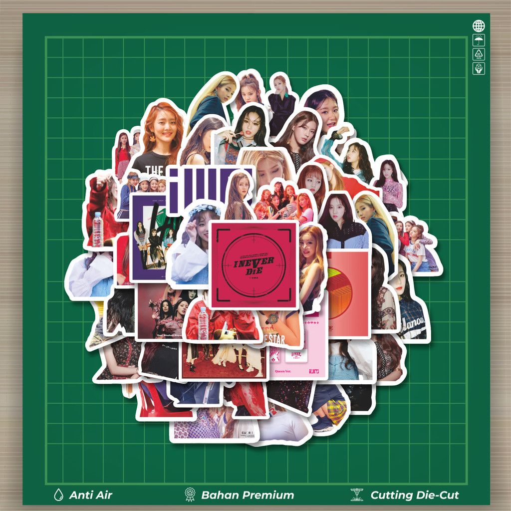

HOT 50 PCS STIKER Stiker Girl Band Korea (G) I-DLE Stiker Fashion Cars Decal Dingin Kartu Album Custom Vinyl Anti Air- Sticker Aesthetic Buku Journal Koper Casing HP Tablet Laptop Helm Motor Botol Minum