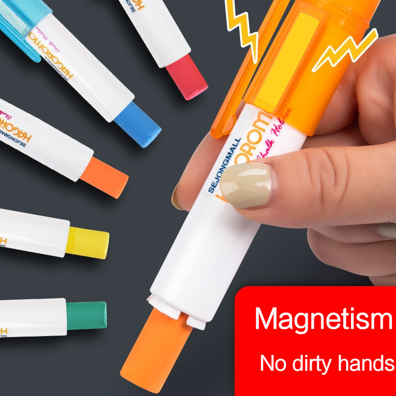 

Magnetic Durable Chalk Holder Clip for Teacher Writing Drawing Not Dirty Hand Plastic Chalk Clip Extender School Office Supplies