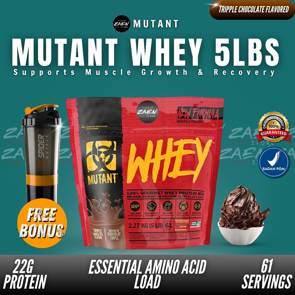 Mutant Whey 5 Lbs BPOM AOM Whey Protein