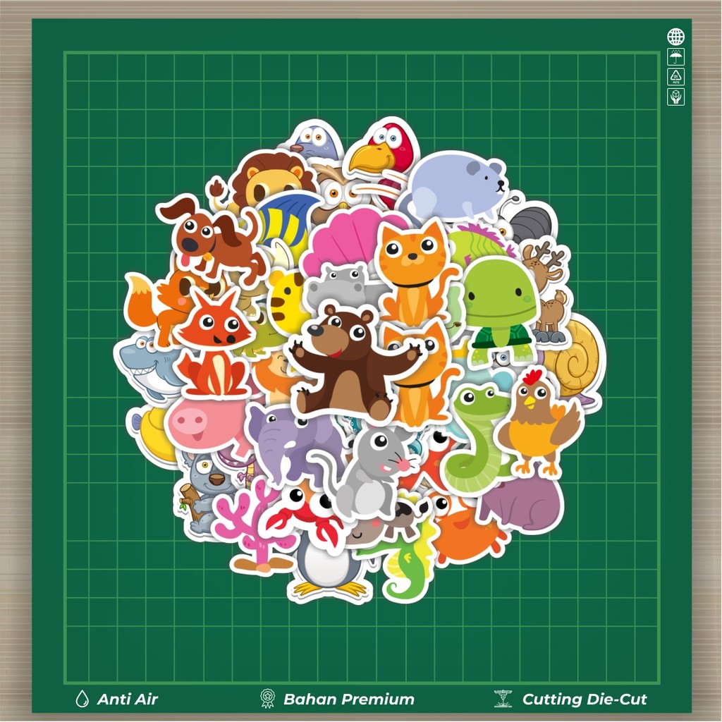 

HOT 50 PCS STIKER Stiker Animal [Hewan Hewan] Stiker Fashion Cars Decal Dingin Kartu Album Custom Vinyl Anti Air- Sticker Aesthetic Buku Journal Koper Casing HP Tablet Laptop Helm Motor Botol Minum