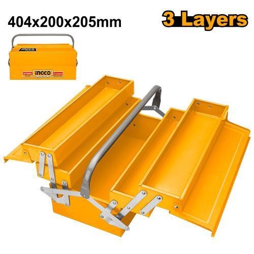 TOOLBOX BESI HD KOTAK PERKAKAS 3 TINGKAT TOOL SET TOOL BOX INGCO HTB03