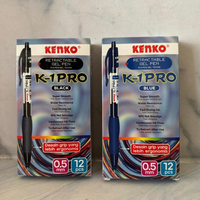 

ballpoint gel pen pena k1pro 0,5mm kenko - Hitam