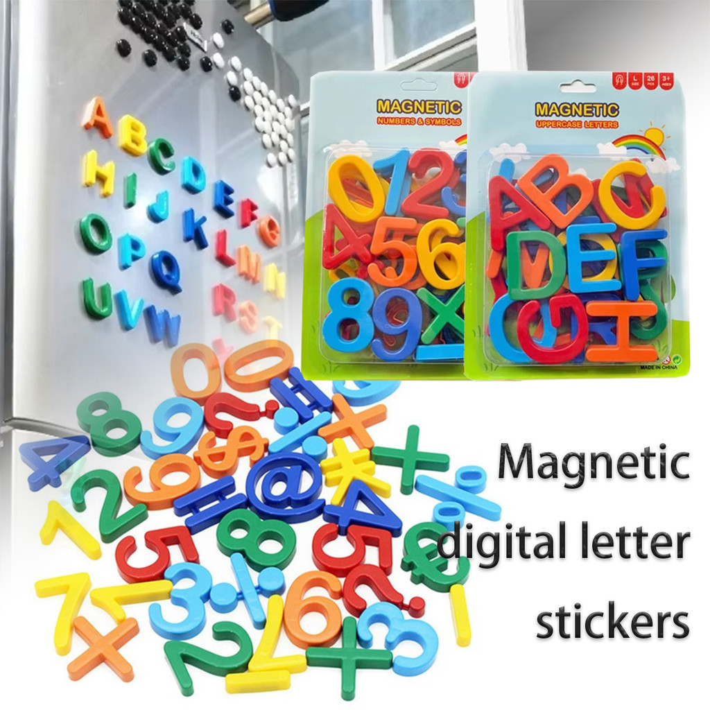 26/37pcs mainan alfabet dan angka / Magnet alfabet dan angka / Huruf Magnet / magnet angka / Mainan 