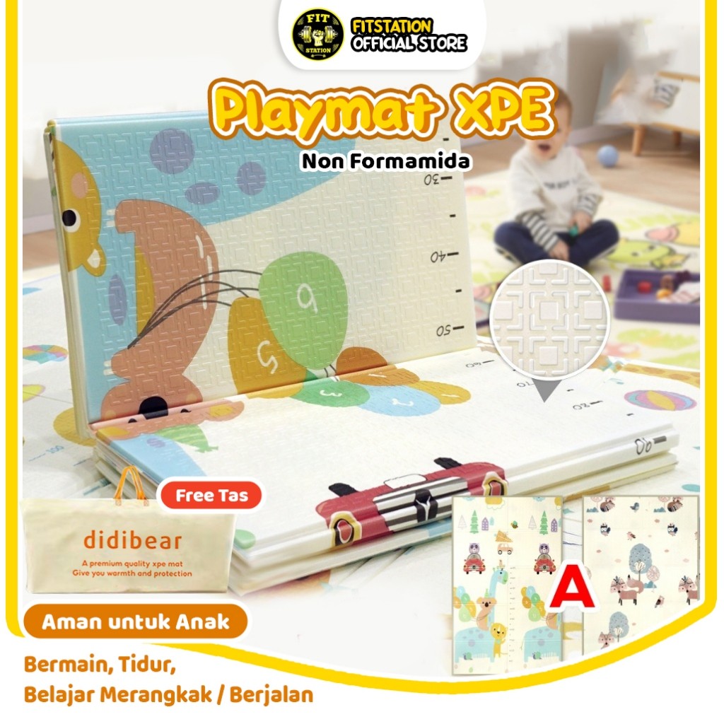 SNI Didibear Karpet Lipat Playmat Bayi Karpet Bayi Matras Bayi Playmat Foam Lipat