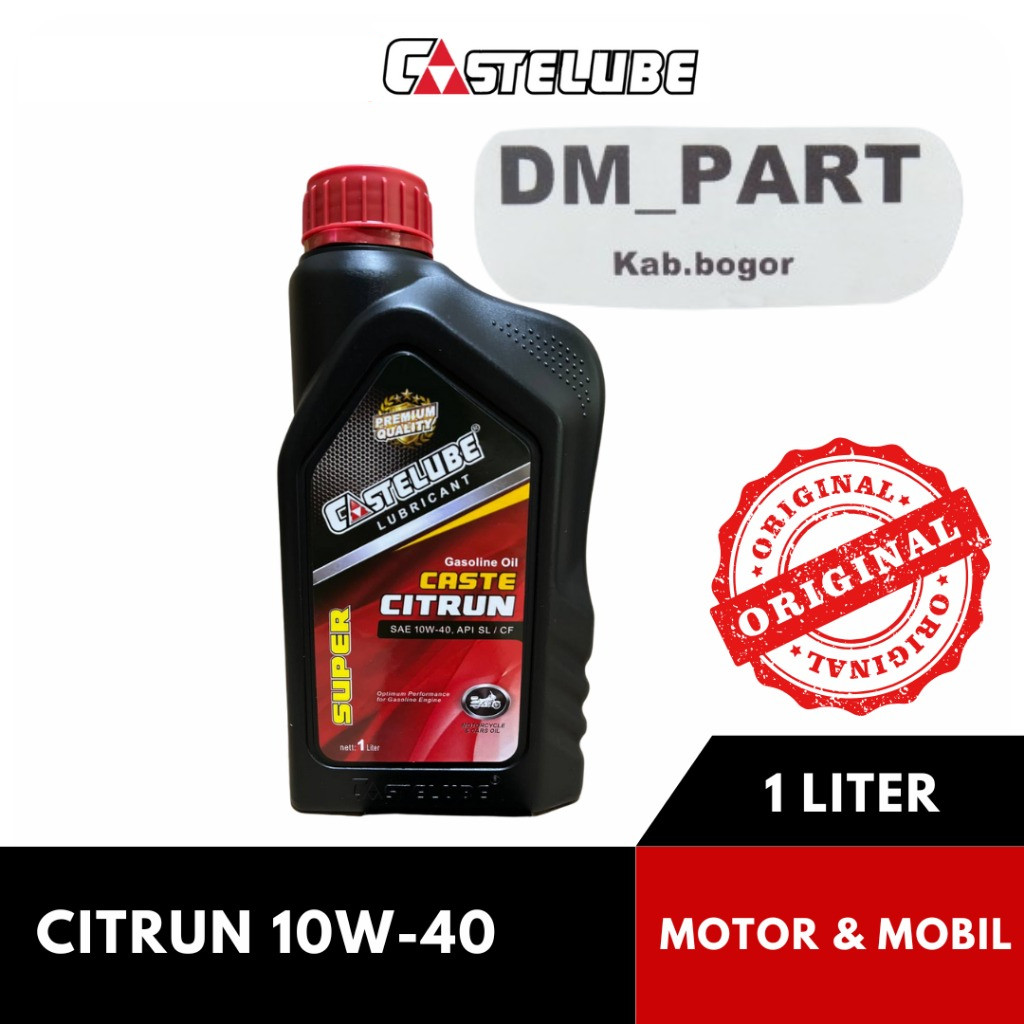 Oli Castelube  Citrun 10W-40 Untuk Motor dan Mobil 1 Liter GL MAX PRO MEGAPRO NEO TECH NEW MONOSHOCK
