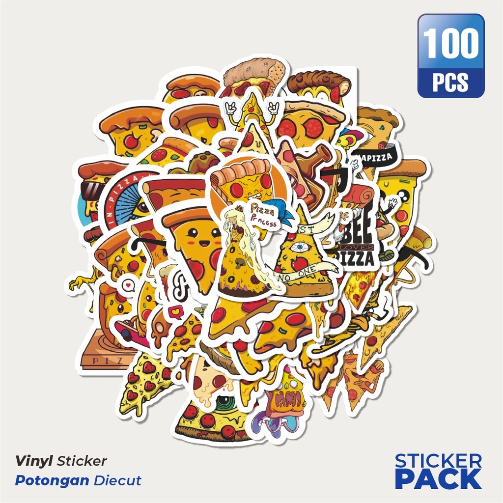 

Super Hemat! 100 PCS Stiker Food Delicious [Makanan Lezat] Waterproof Aesthetic- Untuk Laptop, Motor, dan Helm - Paper Stationery Pack
