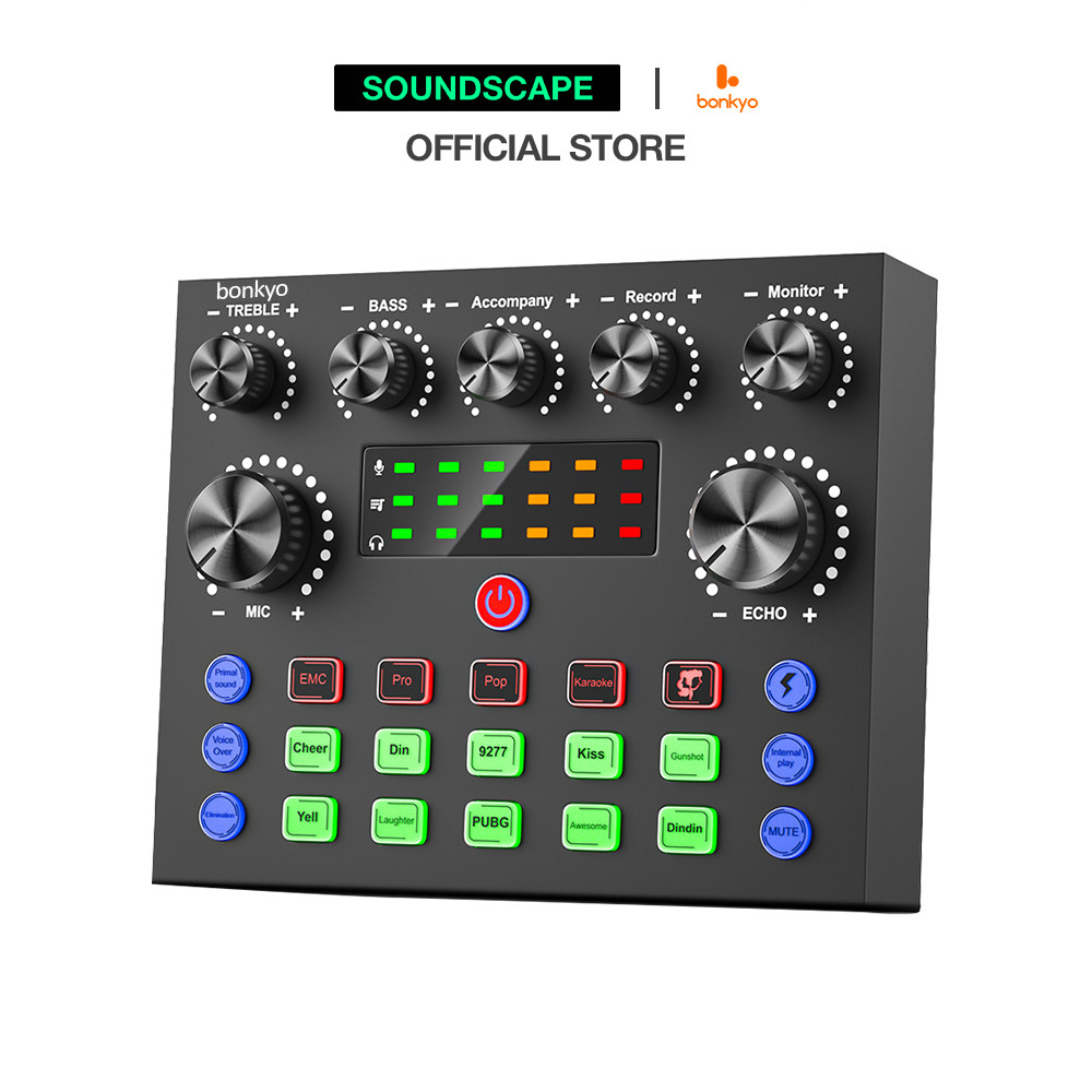 Soundscape bonkyo【COD】  V8S SoundCard Bluetooth Audio Usb External soundcard V8S plus - S7 new