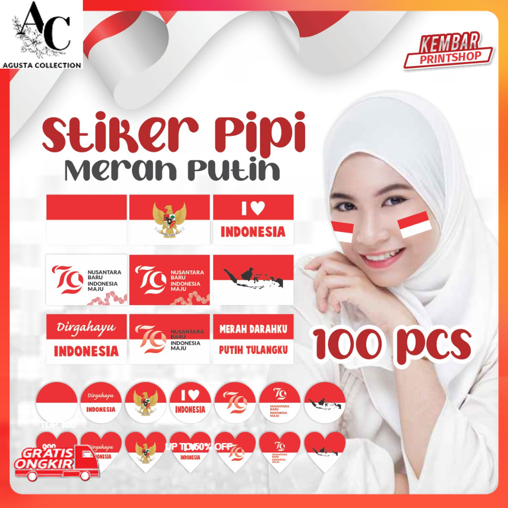 

Serba Agustus / STIKER PIPI | STIKER MERAH PUTIH | STIKER KEMERDEKAAN 17 AGUSTUS | SIKTER HUT RI | STIKER INDONESIA