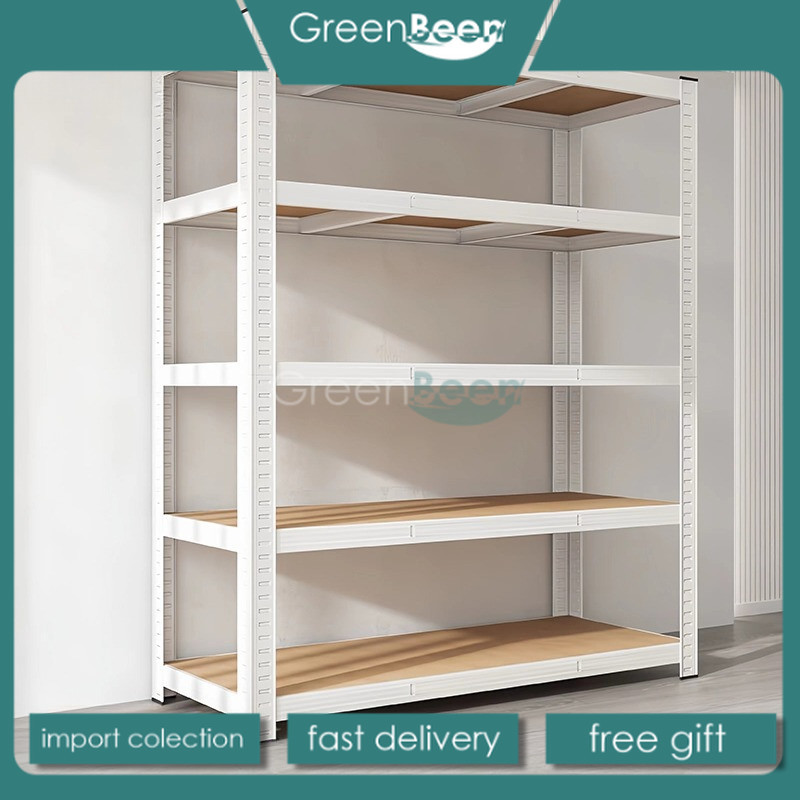 Rak besi siku lubang  Rak Besi 6 Susun Rak Putih Rak dapur Rak Buku Rak gudang - GREENBEEN
