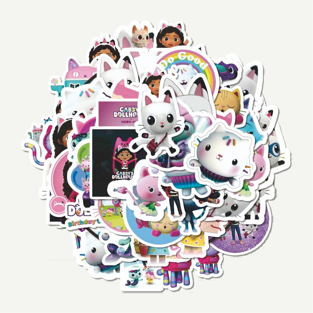 

Sticker Pack Stiker Kartun Gabby's Dollhouse | Sticker TUMBLR | Stiker LAPTOP KOPER HELM