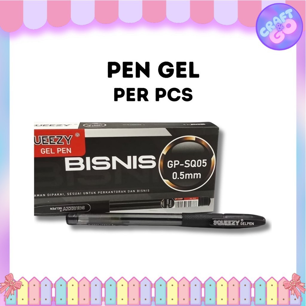 

Pulpen Gel Pen Bisnis Tinta Hitam 0.5 mm