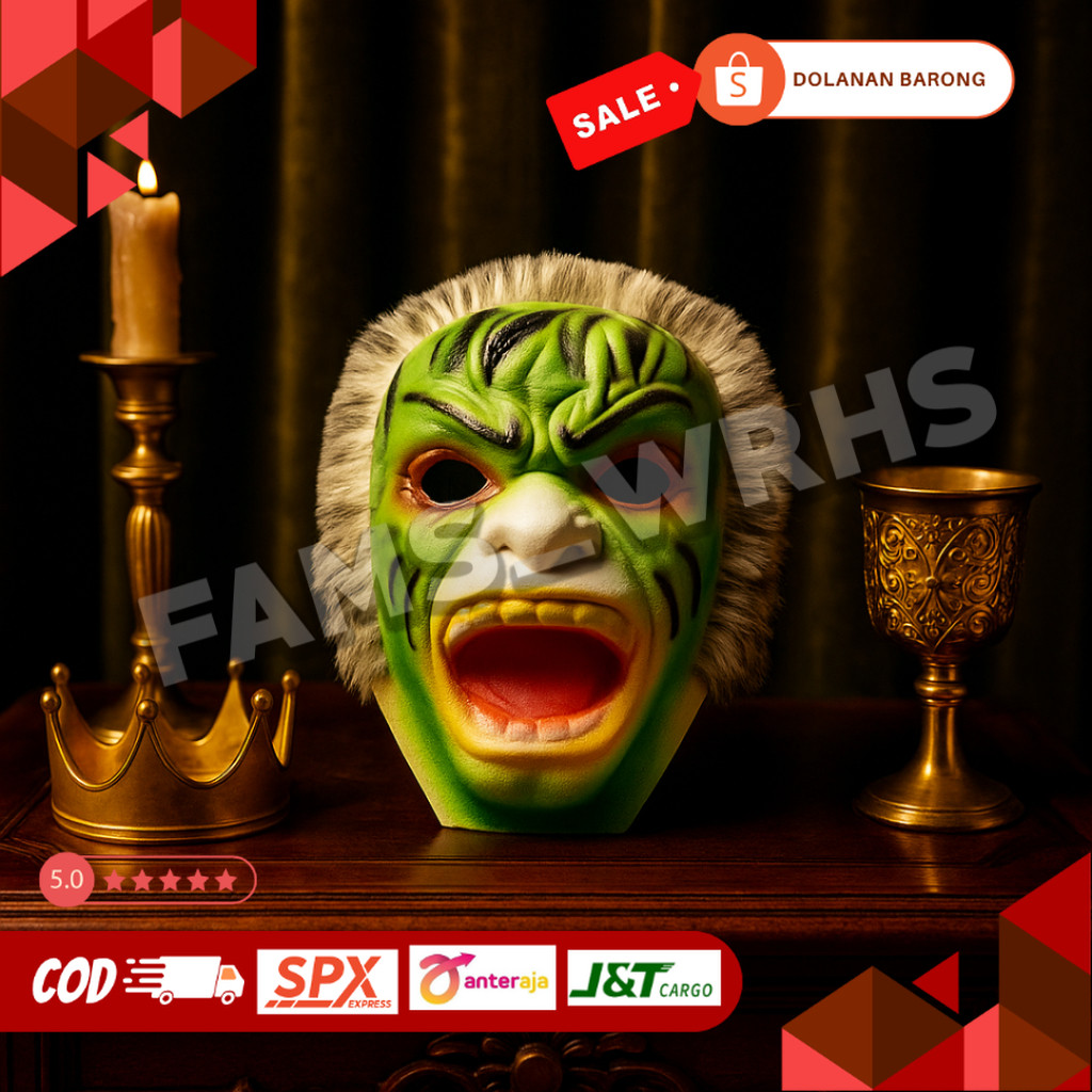 Topeng Hanoman Hijau Spons Topeng Hulk Topeng Anoman Topeng Anak db