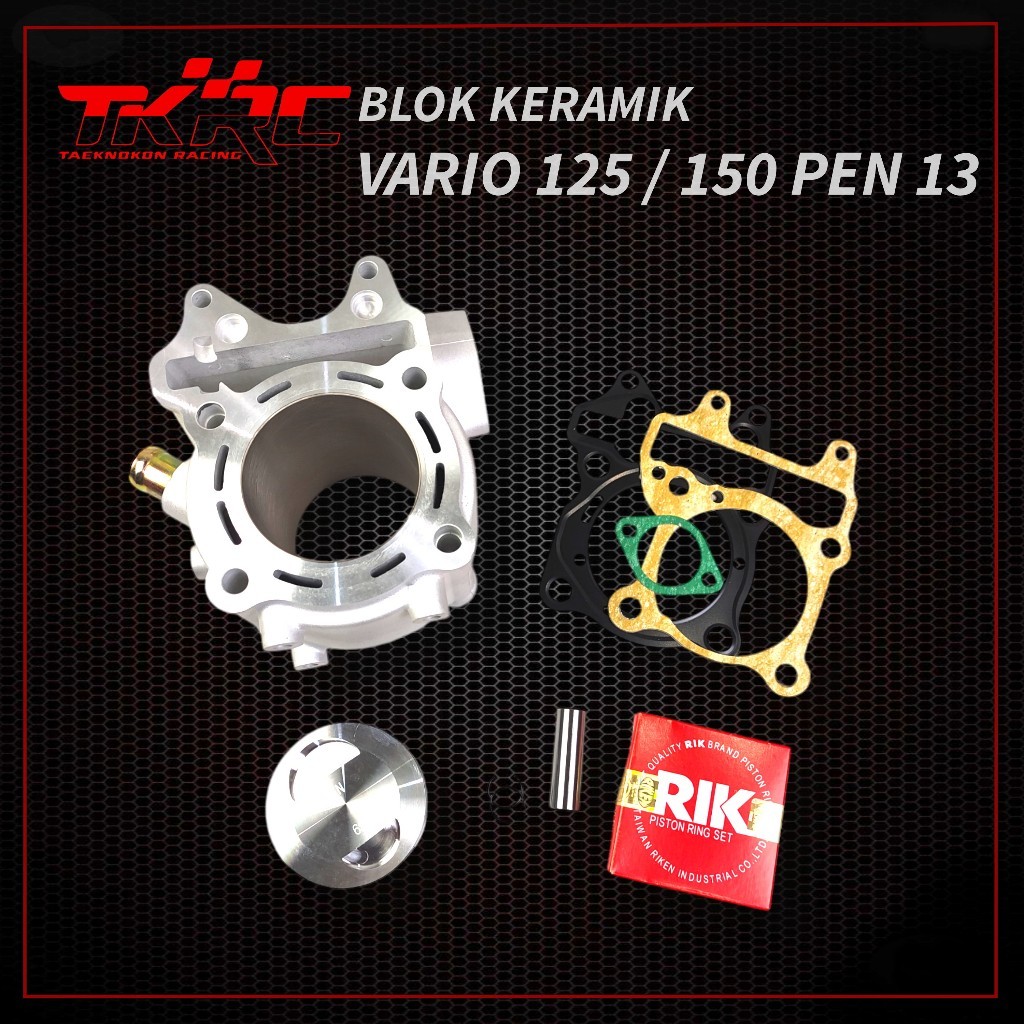 TKRC CYLINDER BLOK SEHER BORING KOMPLIT BORE UP KERAMIK VARIO 125 150 PEN 13 62MM 63MM / 62 63 MM PI