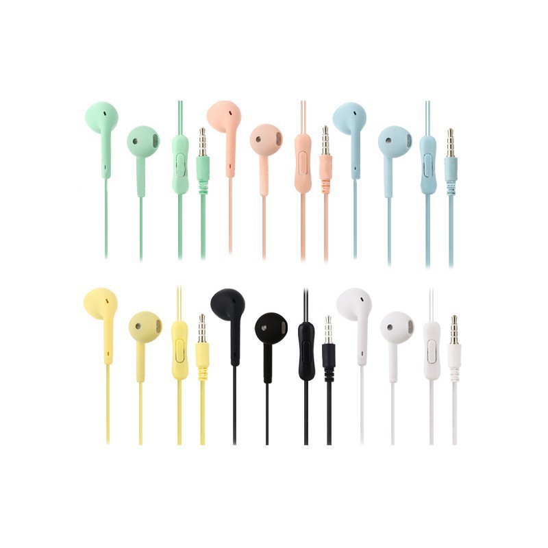 FCH GROSIR HEADSET/HANDSFREE U19 MACARON MATE HIFI XTRA BASS Glossy