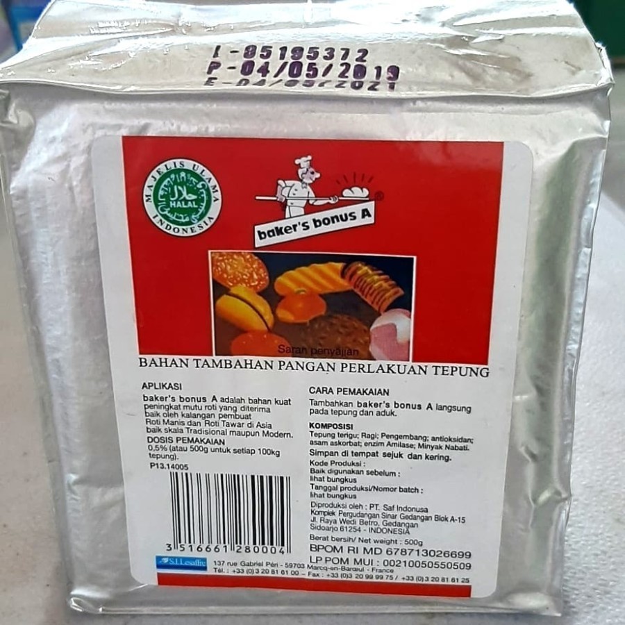 

Baker's Bonus / Bread Improver / Pengembang Roti 500 Gram