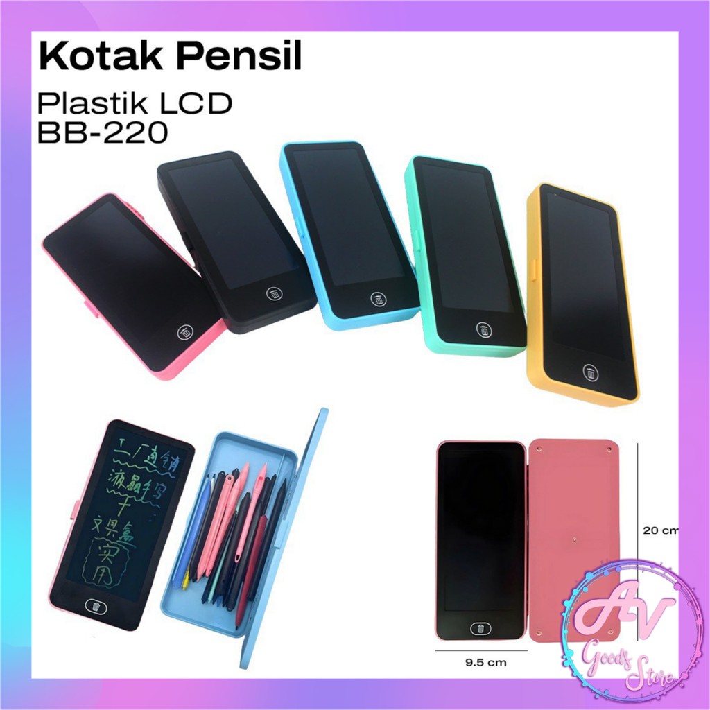 

Kotak Pensil Plastik LCD Drawing Pad / Tempat Pensil + Papan Tulis / Kotak Pensil Fancy