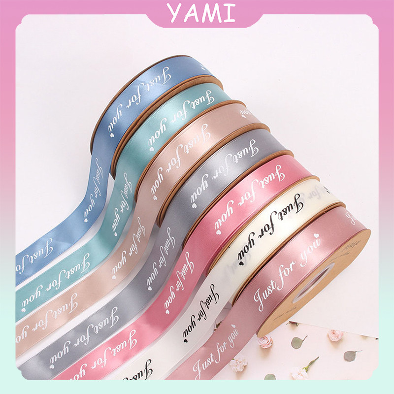 

【1 ROLL 30 Yard】Pita Satin JUST FOR YOU Lebar 1 CM / Import Premium Pita Kado Hampers / PITA Ribbon / Pita Kado Buket Bunga Flower Bouquet