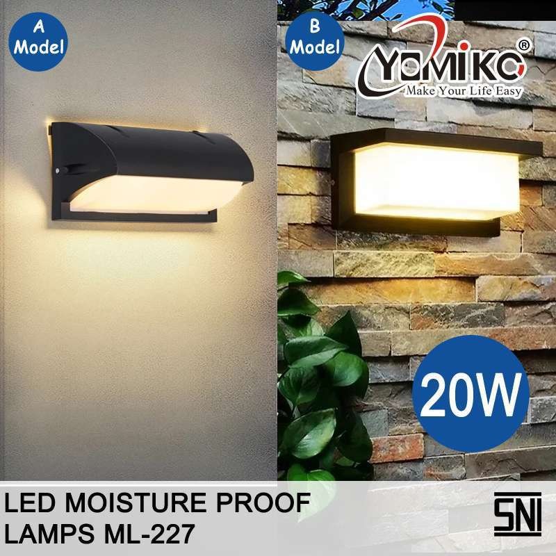 YOMIKO Lampu Dinding Minimalis / Lampu LED Teras Moisture Proof