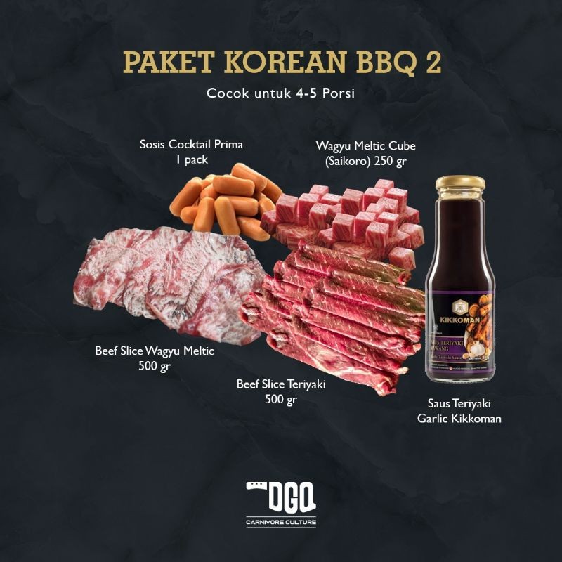

Paket Hemat Korean BBQ 2 Dengan Wagyu Meltic Dan Saus Kikkoman