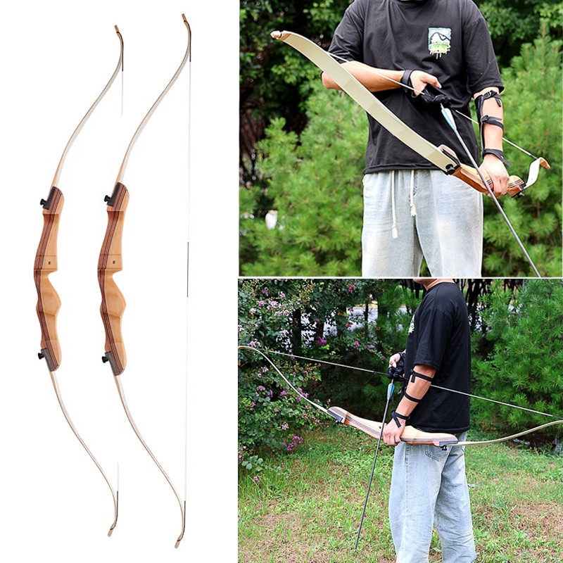 48"54"  62" 66" 68" 70" Recurve Bow 12-26lbs Archery Takedown Bow Right Hand Elastic Limbs for Outdo