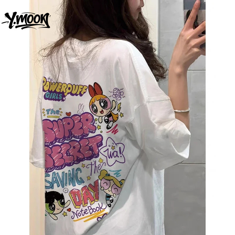 (TOP) POWERPUFF SUPER SECRET kaos wanita pria oversize bigsize jumbo murah kekinian baju atasan mura