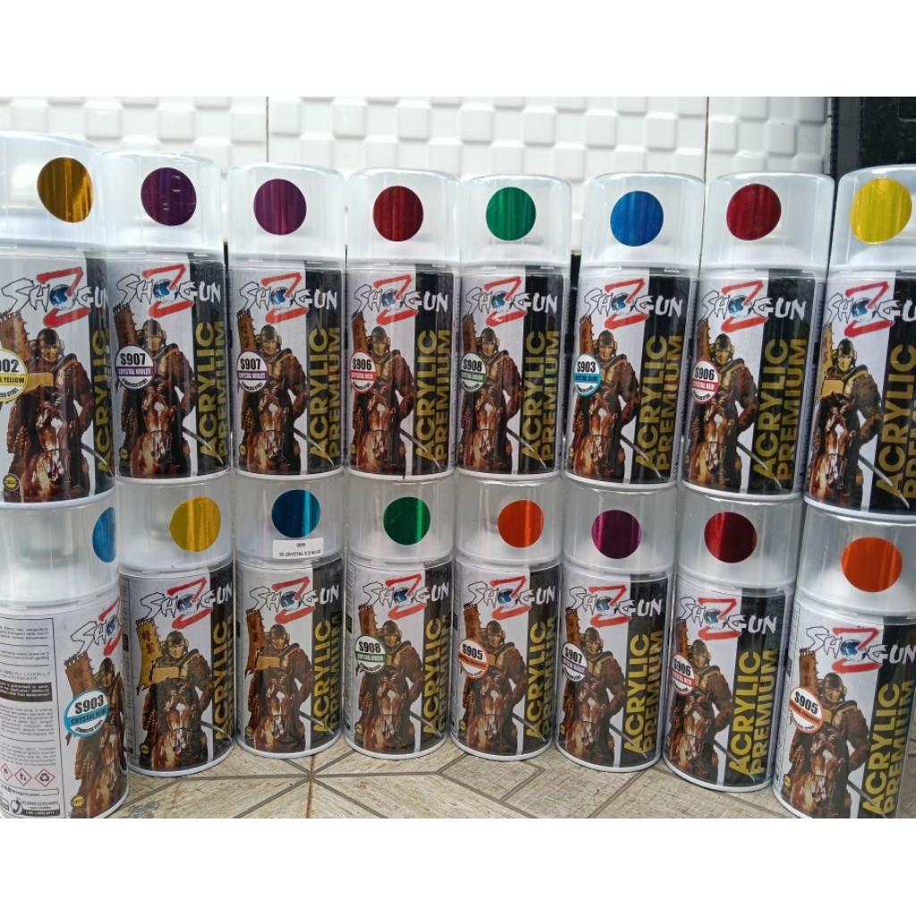 pilok pylox pilox VARIAN VELG SHOGUNZ CAT TUNGGAL S906 crystal red 300cc S907 crystal violet 300cc S
