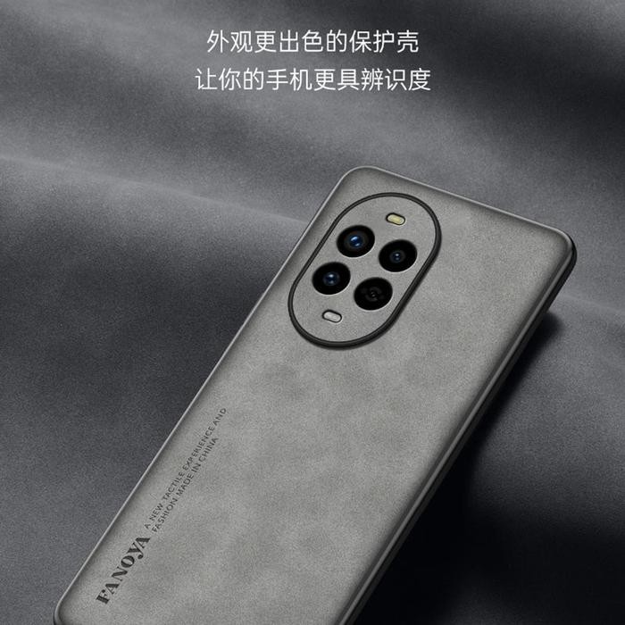 CASE FOR HUAWEI NOVA 13 PRO  SOFTCASE PREMIUM LEATHER FANOYA - BLACK, HUAWEI NOVA 13 PRO