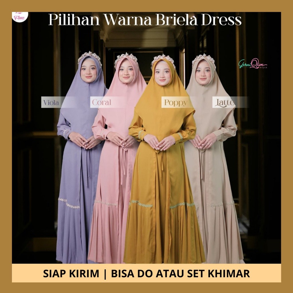 Gamis Polos Simple Elegant Briela By Fauz Hijab