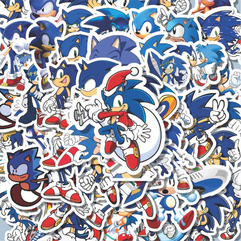 

100PCS Lucu Stiker Kartun Sonic The Hedgehog Series Stiker Aesthetic Stiker Anti Air Stikers Berperekat Waterproof sticker decal buat Motor Helm Buku Journal Koper Casing HP Laptop Botol Minum Hadiah anak