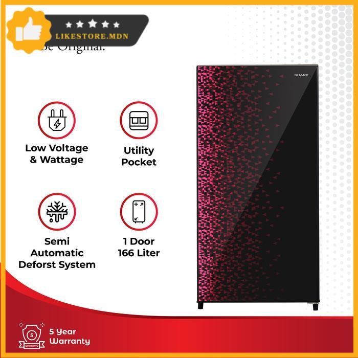 SHARP KULKAS 1 PINTU SJ-X185MG-GR