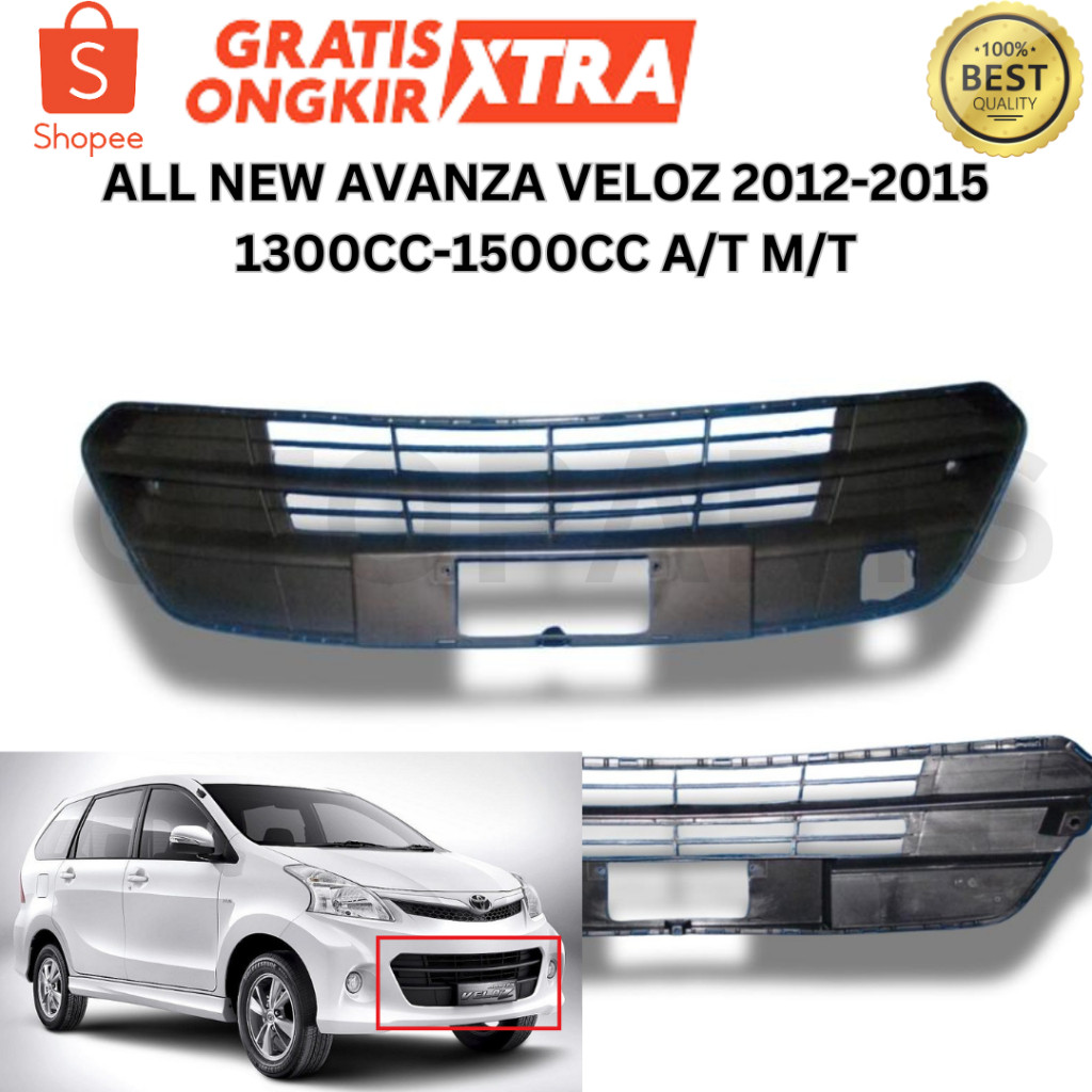 GRILLE GRILL RAM BUMPER BEMPER DEPAN ALL NEW AVANZA XENIA VELOZ 2012 2013 2014 2015 BARU OEM IMPORT